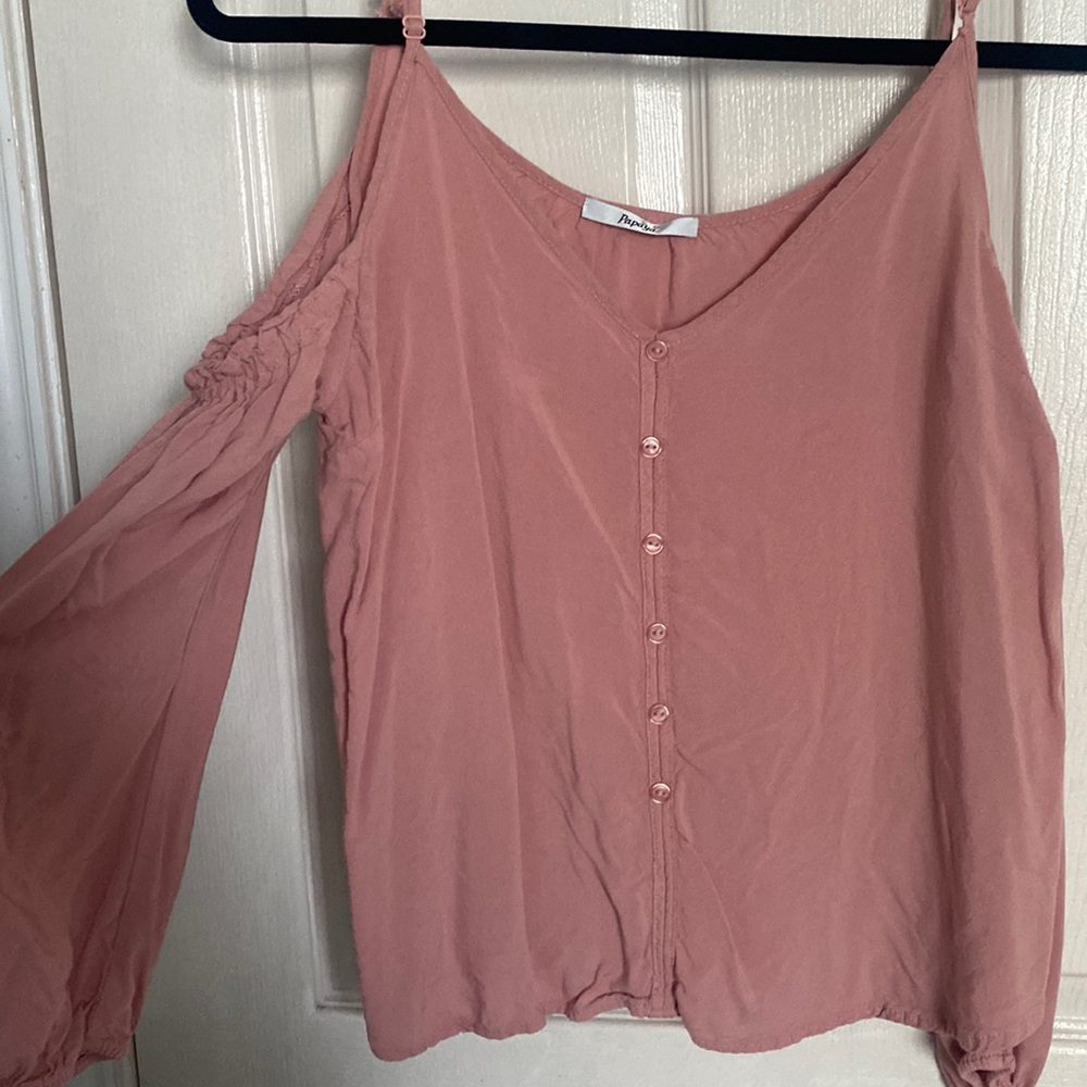 Pink off the shoulder shirt